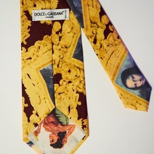 Dolce & Gabbana Pin-up Tie "Mona Lisa"